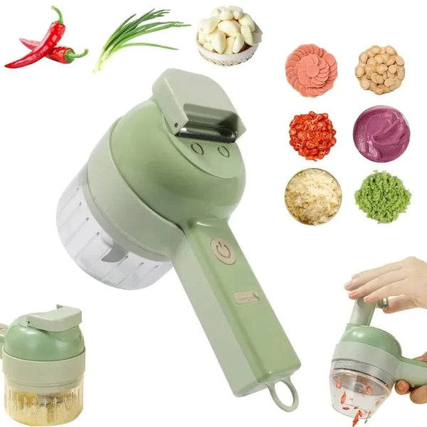 Picador Eléctrico De Verduras 4 En 1